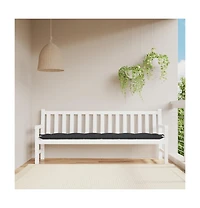 Garden Bench Cushion Black 78.7"x19.7"x2.8" Oxford Fabric