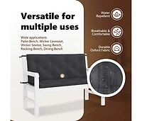 Garden Bench Cushion 47.2"x(19.7"+19.7")x2.8" Oxford Fabric