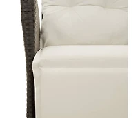 Reclining Patio Chair with Footrest Black Poly Rattan