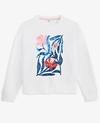 Epic Threads Little & Big Girls Sequined Floral Sweatshirt, Exclusively at Macy's