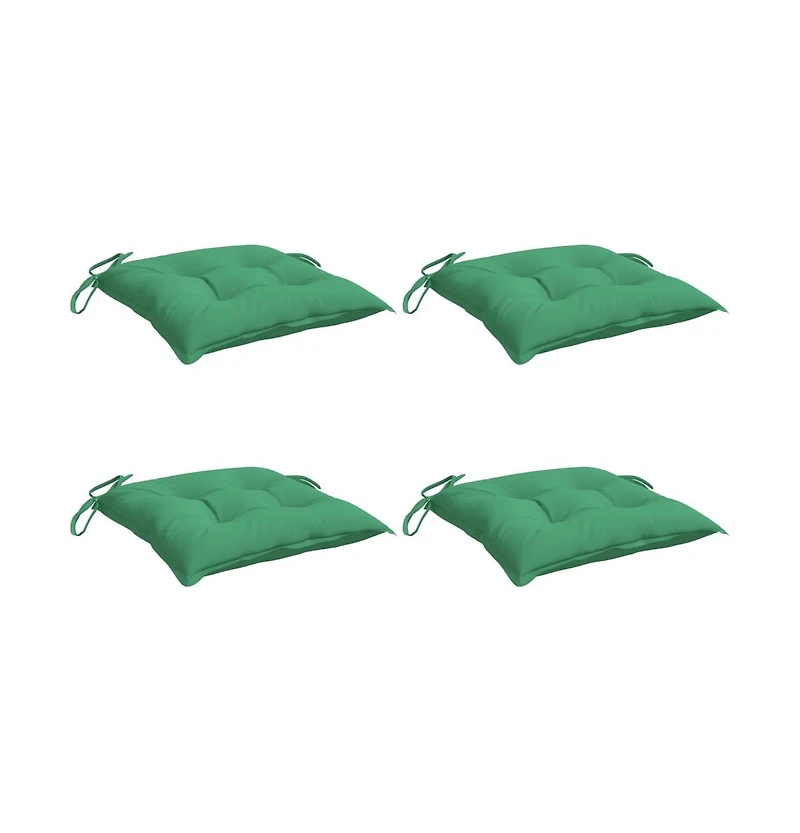 Chair Cushions 4 pcs 15.7"x15.7"x2.8" Oxford Fabric Green