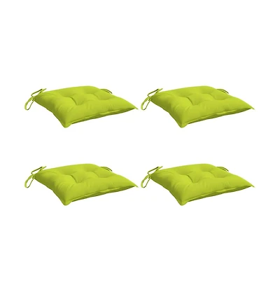 Chair Cushions 4 pcs Bright Green 19.7"x19.7"x2.8" Oxford Fabric