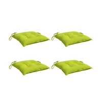 Chair Cushions 4 pcs Bright Green 19.7"x19.7"x2.8" Oxford Fabric