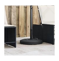 Parasol Base with Handles for 1.5"/1.9" Poles 55.1 lb Round