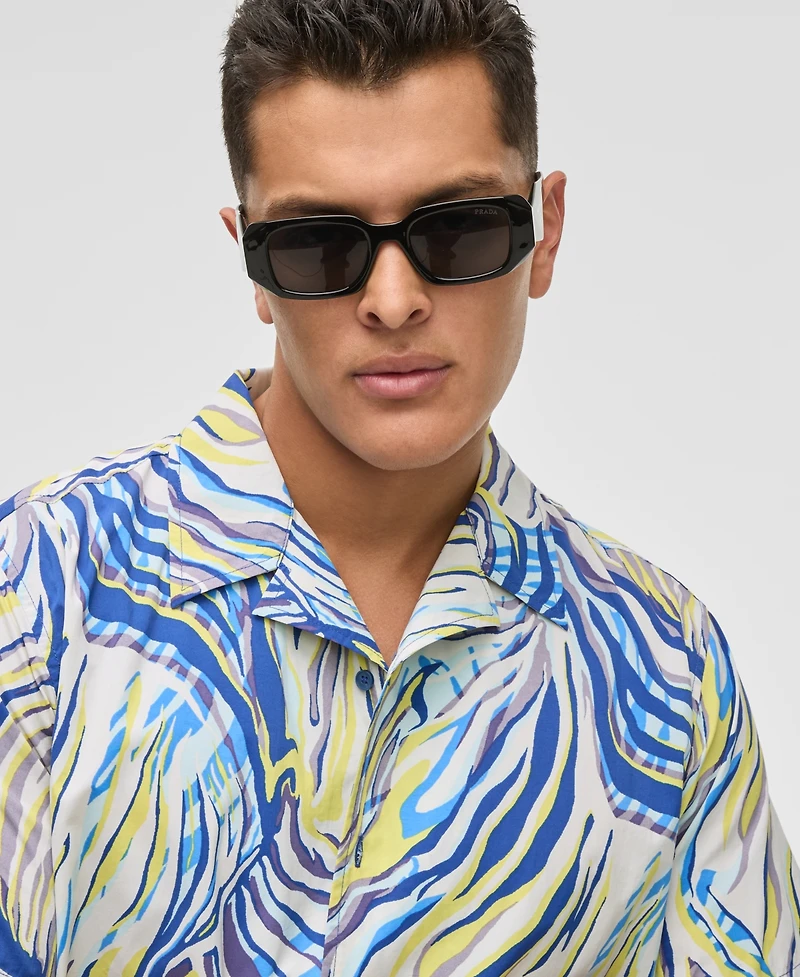 Mode of One Men's Retro Wave Textured Shirt, Exclusively at Macy's