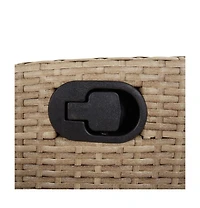 vidaXL Reclining Patio Chairs 2 pcs with Cushions Beige Poly Rattan