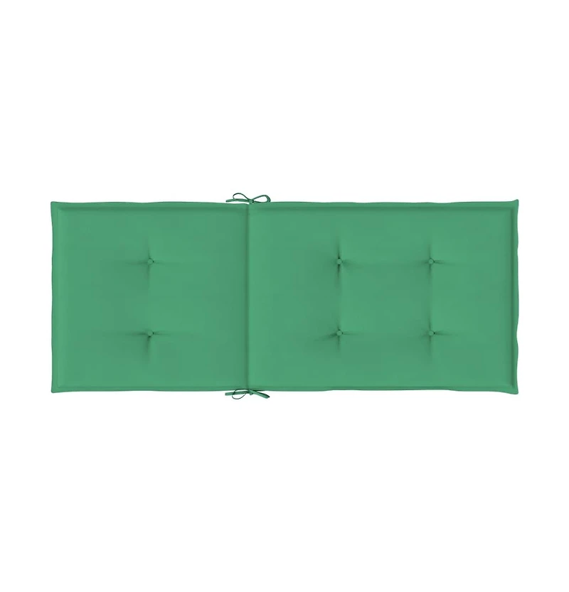 vidaXL Garden Highback Chair Cushions 6 pcs Green 47.2"x19.7"x1.2" Fabric