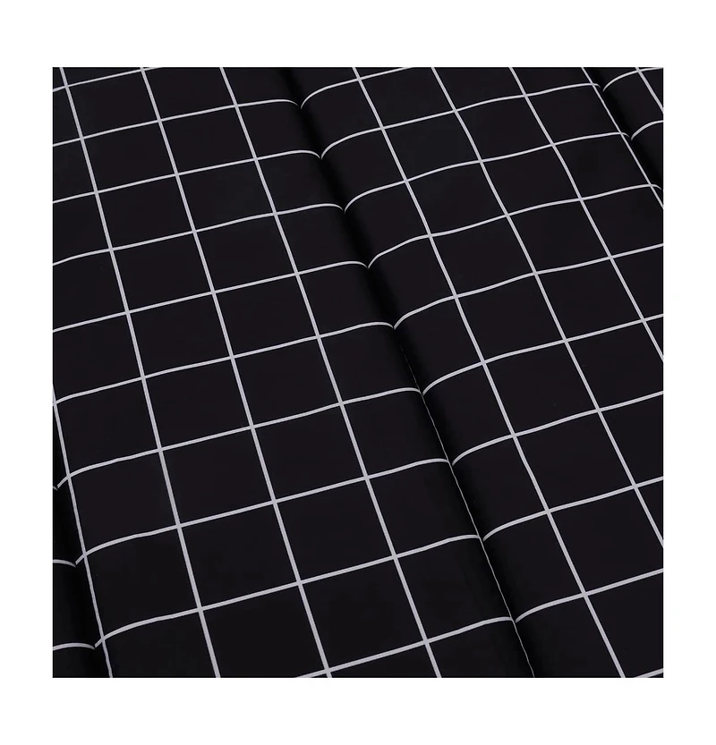 Sun Lounger Cushion Black Check Pattern Oxford Fabric
