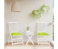 vidaXL Chair Cushions 2 pcs Bright Green 19.7"x19.7"x2.8" Oxford Fabric