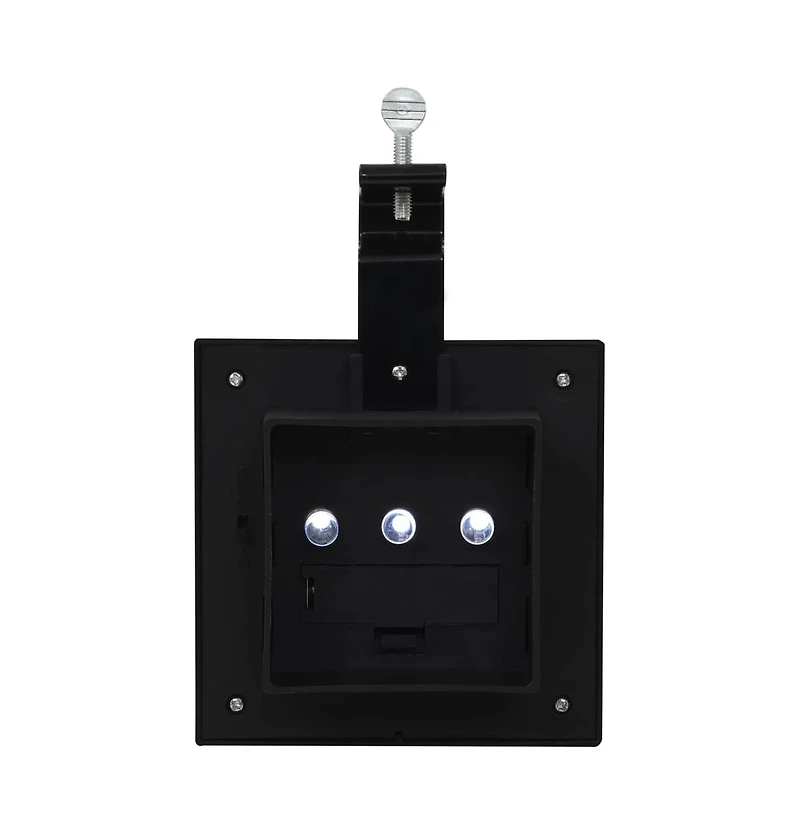 Outdoor Solar Lamps 6 pcs Led Square 4.7" Black