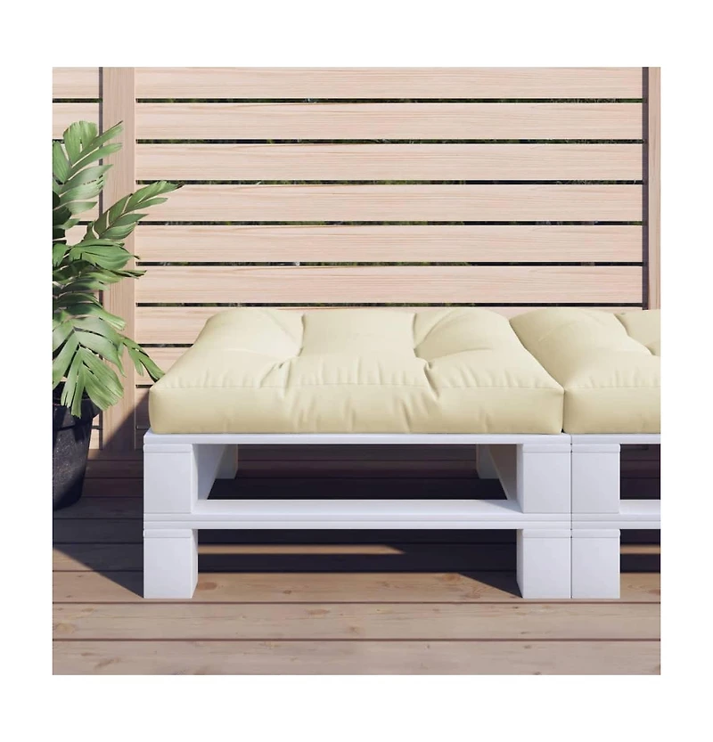 vidaXL Pallet Cushion Cream 27.6"x27.6"x4.7" Fabric