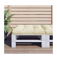 vidaXL Pallet Cushion Cream 27.6"x27.6"x4.7" Fabric
