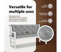 Garden Bench Cushion 59.1"x(19.7"+19.7")x2.8" Oxford Fabric