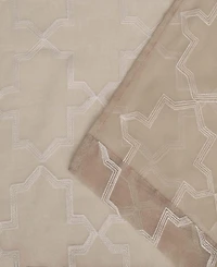 Superior Quatrefoil Modern Geometric Window Curtain Panel Set with Grommet Header, 52 X 63
