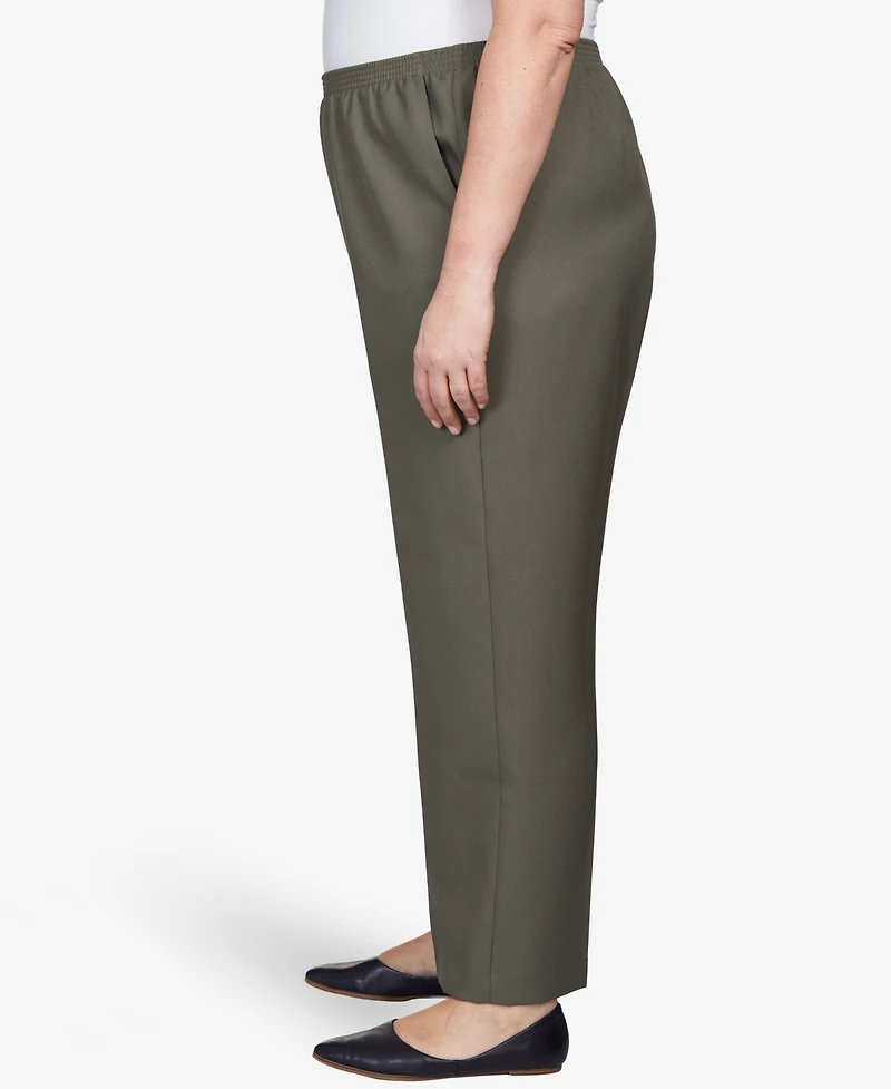 Alfred Dunner Plus Size Classic All Around Elastic Waist Accord Short Length Pants