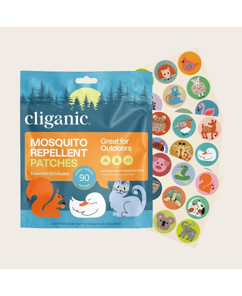 Cliganic Mosquito Repellent Patches - Animal - 180 Count