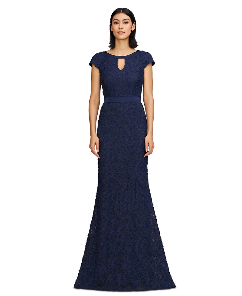 Js Collections Women's Leigh 3D-Floral Keyhole-Cutout Gown