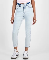 Indigo Rein Juniors' Mid-Rise Light-Wash Cropped Jeans