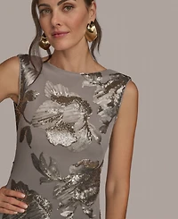Donna Karan New York Women's Floral-Sequined Gown