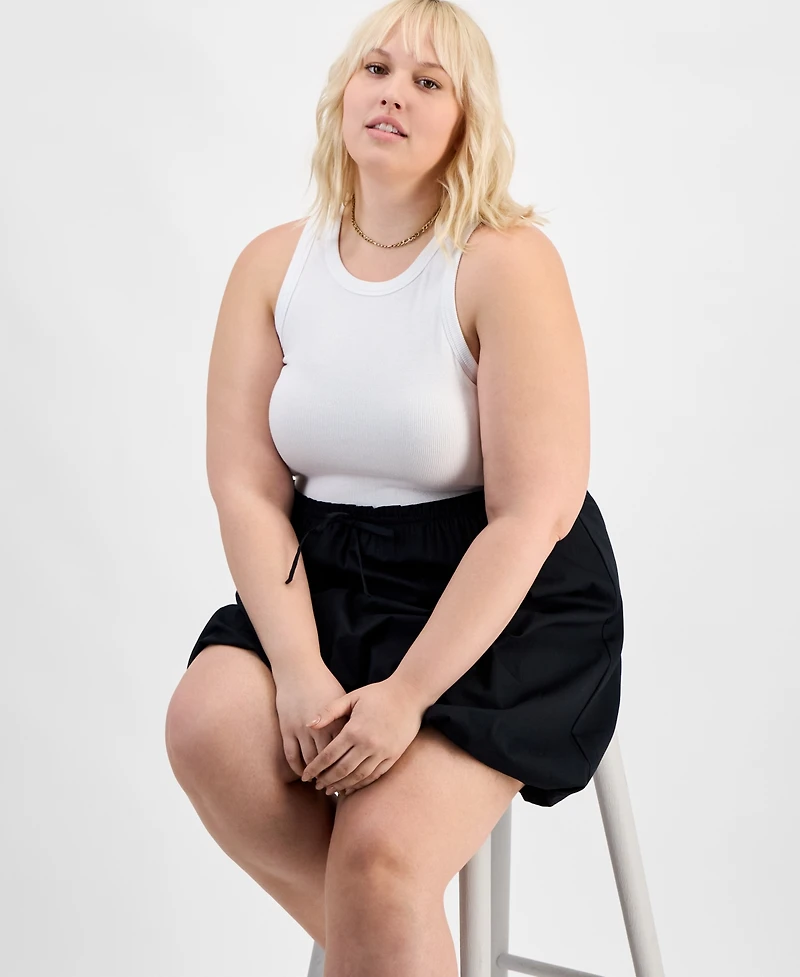 Derek Heart Trendy Plus Size Colorblocked Bubble-Hem Dress