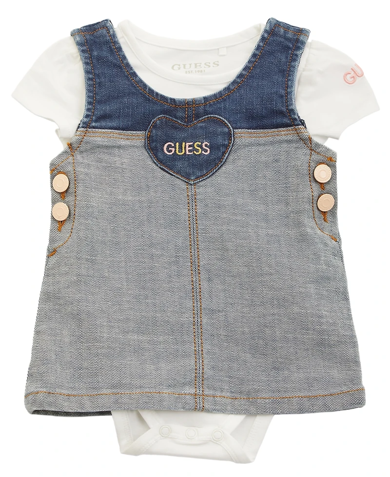 Guess Baby Girl 2-Piece Jersey Bodysuit and Denim Skirtall