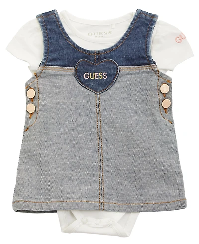 Guess Baby Girl 2-Piece Jersey Bodysuit and Denim Skirtall