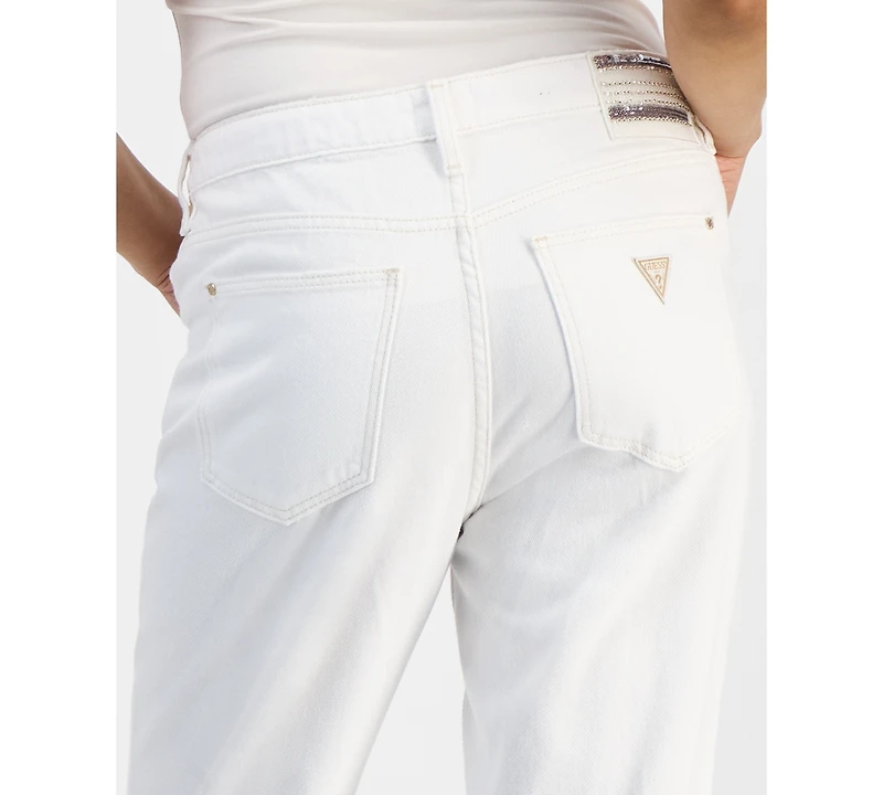 Guess Women's Celia Boyfriend High-Rise Cuffed-Hem Jeans