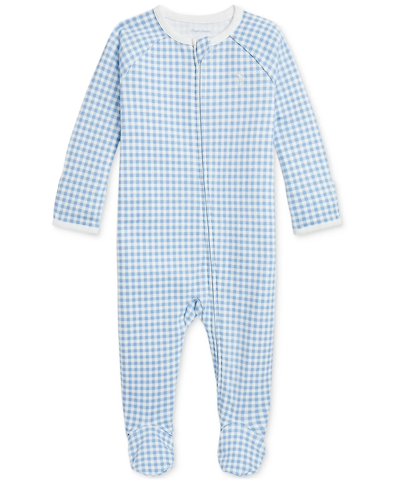 Polo Ralph Lauren Baby Boys Cotton Gingham Footed Coverall