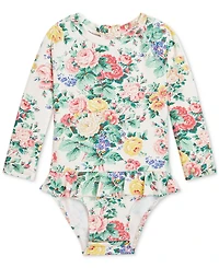 Polo Ralph Lauren Baby Girls Ruffled Floral Rash Guard