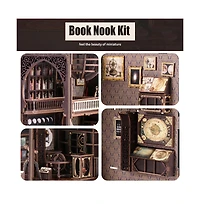 Hansilk Diy Book Nook Kit Diy Miniature House Kit Dollhouse Booknook Tiny House Decor 3D Wooden Puzzle Bookshelf Decor, Gifts (Museum of Astronomy