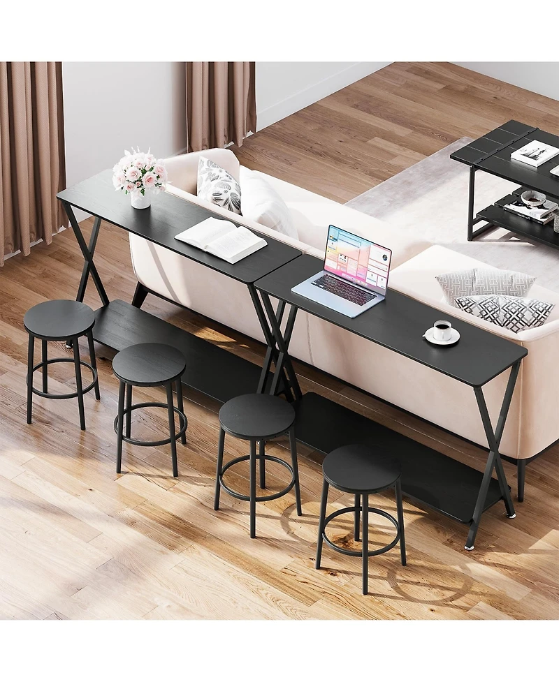 gaomon Side Table, 41.3" Narrow Console Table, Entryway Table with Metal Frame, Sofa Table, Hallway Table, Display Table for Living Room, Foyer, Bedro