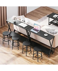 gaomon Side Table, 41.3" Narrow Console Table, Entryway Table with Metal Frame, Sofa Table, Hallway Table, Display Table for Living Room, Foyer, Bedro