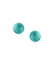 Bling Jewelry Classic 6MM Natural Multi Stones Drop Ball Earrings Sterling Silver