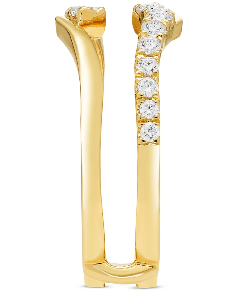 Diamond Asymmetrical Enhancer Ring Guard (1/2 ct. t.w.) in 14k Gold