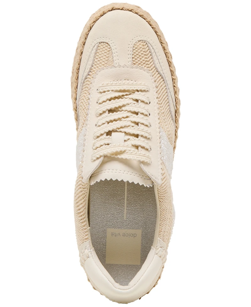 Dolce Vita Women's Notice Beaded Lace-Up Low-Profile Espadrille Sneakers