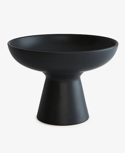 The Cellar Matte Black Footed Bowl, Exclusively at Macy's
