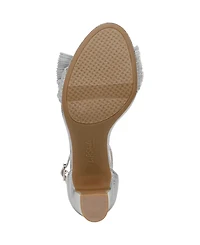 LifeStride Women's Florence-Bow Two Piece Block Heel Ankle Strap Sandals