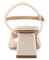 Journee Collection Women's Evylinn Knit Block Heel Dress Sandals