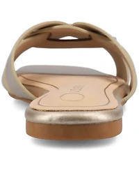 Journee Collection Women's Arrina Slip On Flat Sandals