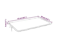 vidaXL Sun Lounger Cushion Black 73.2"x22.8"x1.2" Oxford Fabric