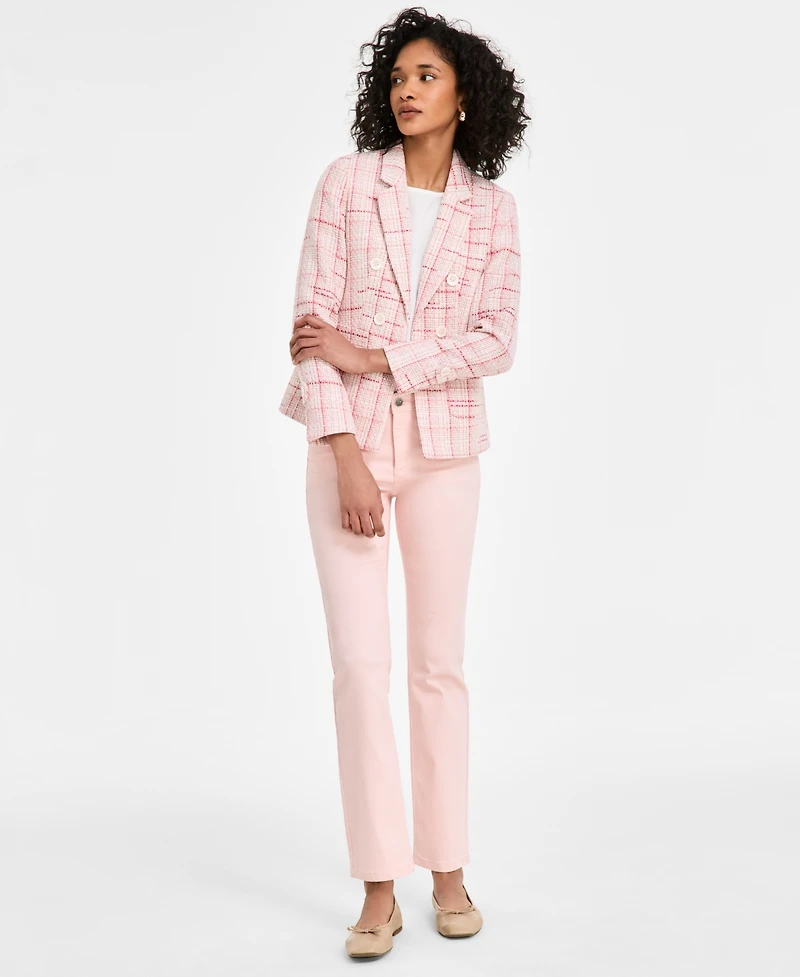 Jones New York Women's Plaid Tweed Blazer