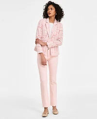 Jones New York Women's Plaid Tweed Blazer