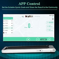 4.75HP 2 In 1 Folding Walking Pad Treadmill with Remote App Control