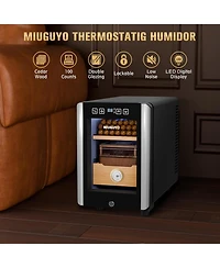 16L Electric Cigar Humidors, Cigar Humidor for 100 Cigars, Cooling, Heating Temperature Control System