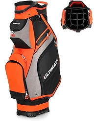 10.5 Inch Golf Cart Bag with 14 Way Dividers and 7 Zippered Pockets