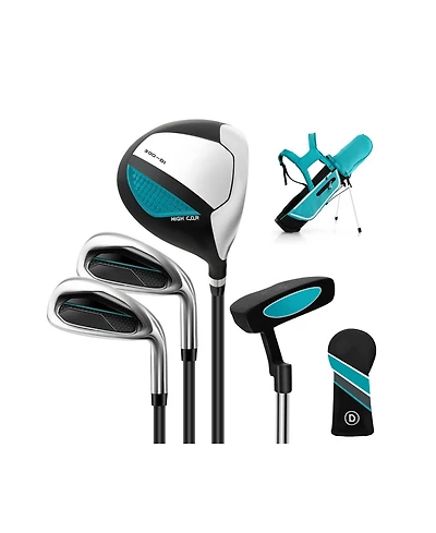 Junior Complete Golf Club Set for Kids with Rain Hood Right Hand Children Golf Age 8-10 Years Old