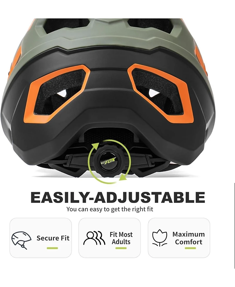 Batfox Bike Helmet,Mountain Helmet Helmets for Men Women Adults Youth L(56-61CM)