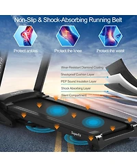 3.75HP Electric Folding Treadmill with Auto Incline 12 Program App Control