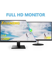 memzuoix 27 Inch Computer Monitor 100Hz Fhd,1920 x 1080P Gaming Monitor with Hdmi Vga Display Ports,3ms Response,Dual Speakers,FreeSync,100×100mm