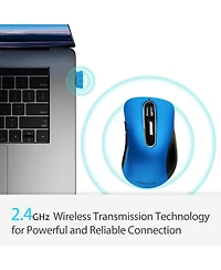 memzuoix 2.4G Portable Wireless Mouse, 1200 Dpi Mobile Optical Cordless Mice with Usb Receiver for Computer, Laptop, Pc, Desktop, MacBook, 5 Buttons
